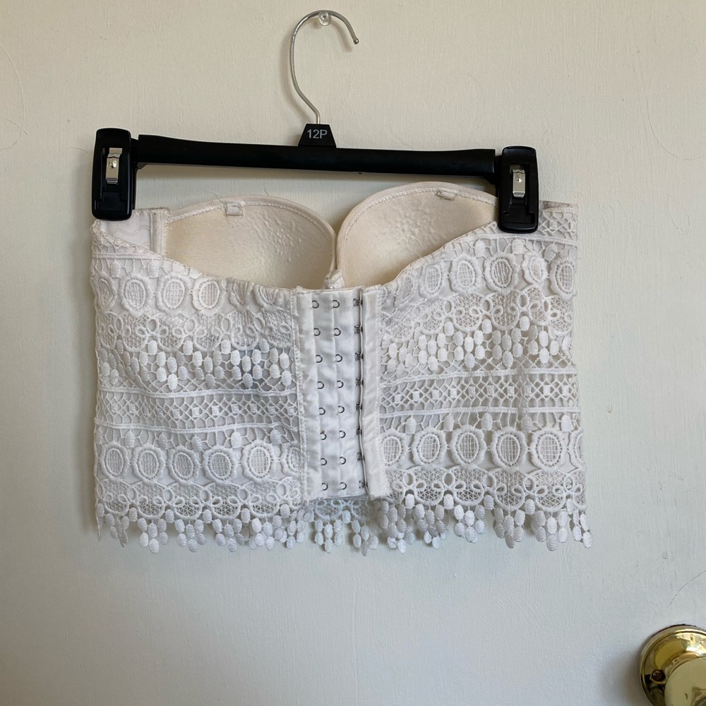 Forever 21 White Lace Bustier Top - Picture 2 of 2